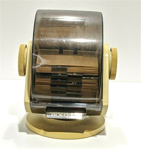 rolodex vintage|vintage rolodex rotary card file.